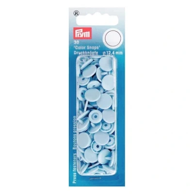 Abbildung von Prym 393120 Nähfrei Druckknopf Color Snaps rund 12,4 mm hellblau, Kunststoff, 12.4 cm