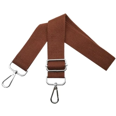 Abbildung von Taschengurte zum Wechseln Schultergurt Tasche Taschengurt Verstellbar Breit 3.9cm mit Silber Karabiner, Tragegurt für Handtaschen Damen Taschenband, Umhängegurt Taschen, Braun, Q8