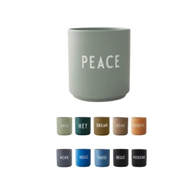 Abbildung von Design Letters Lieblingsbecher Grün PEACE Tasse Kaffeebecher Porzellan Geschenke für Mama, Muttertagsgeschenke Mama Dekorativ Kaffeetassen Mit Spruch Personalisierte