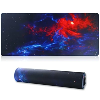 Abbildung von Jahosin Großes Gaming Mauspad mit genähten Kanten,[70x30cm] Erweitertes Rutschfester Naturkautschukbasis für Gamer/Desktop/Büro/Home(70x30 Anying)