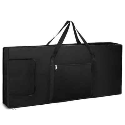 Abbildung von Lawei Keyboardtasche 61 Tasten Tragbar Keyboard Tasche Gepolstert Gig Bag 100 x 40 15cm, Schwarz