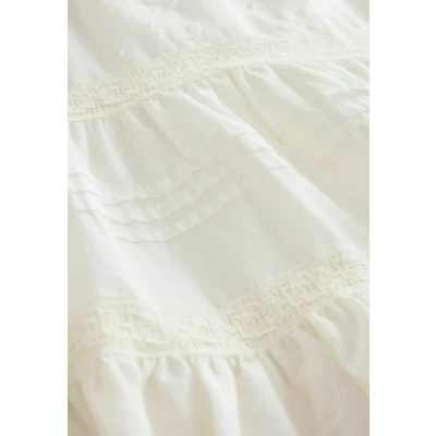Abbildung von Next Regular FIT BOHO Tiered Alinienrock für Kinder, Größe: 116, Ecru