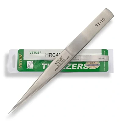 Abbildung von P Beauty Cosmetic Accessories VETUS Wimpern Pinzette für die Wimpernverlängerung ST 16 Ideal geeignet Einzelwimpern &amp; Volumentechnik Inklusive Schutzkappe (ST 16)