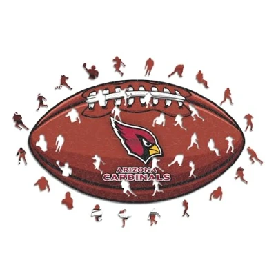 Abbildung von Iconic Puzzles, Arizona Cardinals Crest, 100% ökologisch nachhaltiges Holzpuzzle mit offizieller Lizenz, Größe L, 500 Teile