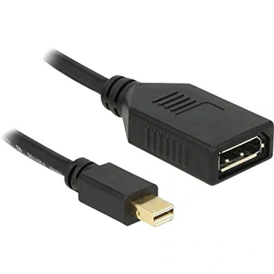 Abbildung von Delock Displayport Adapter mini DP &gt; ST/BU schwarz