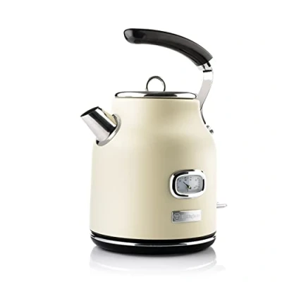 Abbildung von Westinghouse Wasserkocher Retro Kollektionen 2200 W Vanille Weiß 1.7 Liter WKWKH148WH