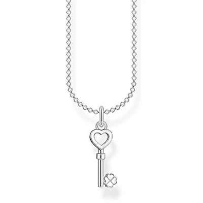 Abbildung von Thomas Sabo Damen Halskette Schlüssel mit Herz 925 Sterlingsilber, 38 45 cm Länge