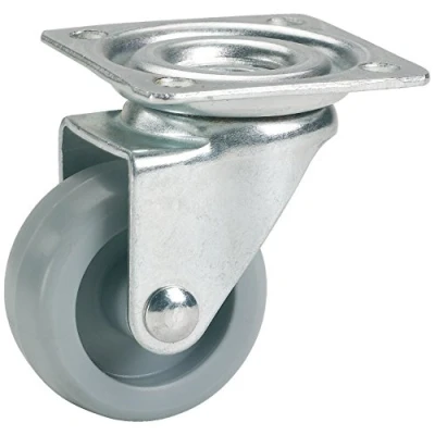 Abbildung von Dörner + Helmer Möbelrolle Lenkrolle mit Platte 36 x15 x 50 mm, Tragkr. 35kg
