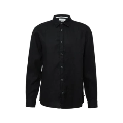 Abbildung von s.Oliver Regular FIT Langarm Hemd, Herren, Größe: Large, Schwarz