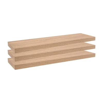 Abbildung von Velano Regalbrett, Wandregal, Regalboden, Schweberegal, Hängeregal, Regalsysteme 3 Stück, 79.5x23.5 cm, Sonoma Eiche Regale für Küche, Badezimmer, Wohnzimmer, Schlafzimmer FS