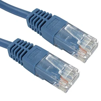 Abbildung von Blau Netzwerk Ethernet RJ45 Cat 5E UTP Patchkabel LAN Kupfer Kabel Anschlusskabel 1 m [1 Meter/1m]