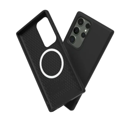 Abbildung von RhinoShield Hülle kompatibel mit [Galaxy S23 Ultra] SolidSuit MagSafe Stoßdämpfende &amp; schlanke Schutzhülle Premium Finish 3.5 Meter Fallschutz Klassisches Schwarz