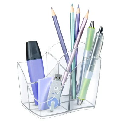 Abbildung von Schreibtisch Organizer Transparent Polystyrol 4 Fächer 1 Stk.