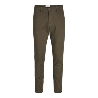 Abbildung von JACK &amp; JONES Herren Stoffhose Chino Hose JpstMarco JjBowie Slim Fit, Farbe:Braun, Jeans/Hosen Neu:30W / 32L