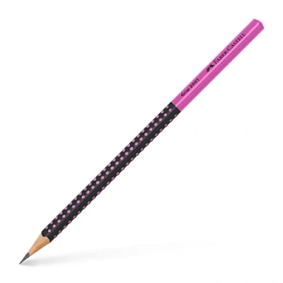 Abbildung von FABER CASTELL 517011 Bleistift Grip 2001 Two Tone, Härtegrad HB, schwarz pink, 1 Stück