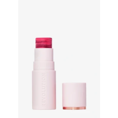Abbildung von Revolution Skin Silk Blush Stick Aufbauende Farbe für Wangen, Augen und Lippen Creme zu Puder Formel Vegan &amp; Cruelty Free Berry Flush 4,5 g
