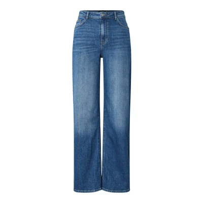 Abbildung von Pieces Pcsilke Wide Leg, Damen, Größe: 28x32, Medium blue denim