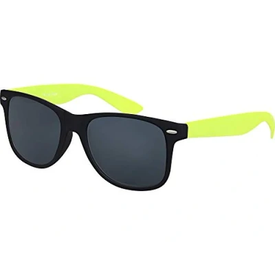 Abbildung von Balinco Sonnenbrille UV400 CAT 3 CE Rubber mit Federscharnier für Damen &amp; Herren (neongelb/schwarz smoke)