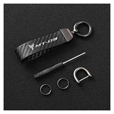 Abbildung von Motorrad Schlüsselanhänger Für Yamaha MT01 MT09 MT07 MT10 MT03 MT 09 07 10 03 Tracer 900 700 GT Schlüsselband Schlüssel Kohlefaser (Farbe : 03, Size Normal)