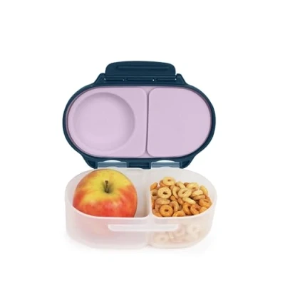 Abbildung von b.box Mini Brotdose für Kinder mit Fächern Bento Box, 2 Auslaufsichere Fächer Lunchbox Gerichte &amp; Snacks Platz Ganzes Obst BPA frei