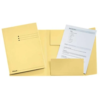 Abbildung von Esselte 1033306 Subcarpetas mit 3 Solapas, 275 g, DIN A4, Farbe Amarillo