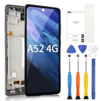 Abbildung von ARSSLY OLED LCD Bildschirm für Samsung Galaxy A52 4G A525 SM A525F A525M A525F/DS A525M/DS Display Digitizer Touch Assembly mit Werkzeugen (Schwarz Rahmen, 6,5 Zoll)