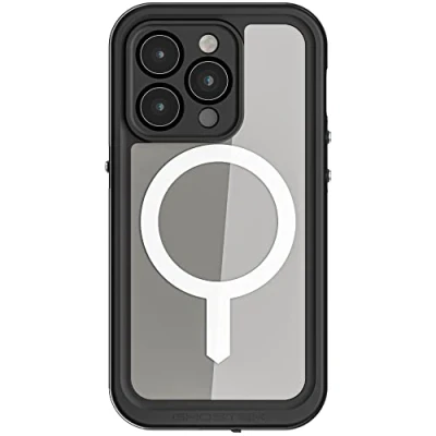 Abbildung von Ghostek NAUTICAL slim iPhone 14 Pro Case Shockproof Waterproof with Magsafe and Screen Protector Wireless Charging Compatible Rugged Phone Cover Designed for 2022 Apple 14Pro (6.1 inch) (Clear)