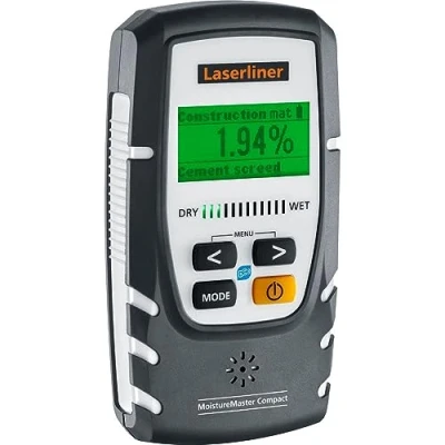 Abbildung von Laserliner MoistureMaster Compact Plus, Beton, Holz, Digital, Grau, 0 56,4%, 6LR61, 40 C