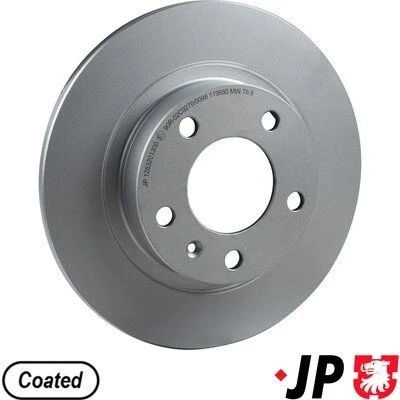 Abbildung von JP GROUP 1263201300 Bremsscheibe Hinterachse 264 10 5 voll beschichtet OPEL: Corsa D Schrägheck, E Adam