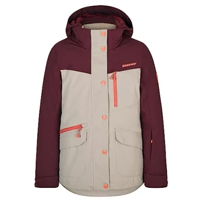 Abbildung von Ziener Anoki Snowboardjacke für Kinder, Größe: 104, Silver beige tex