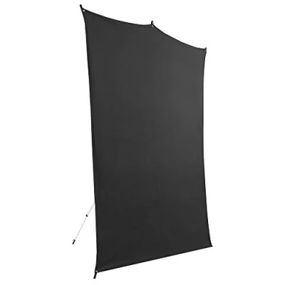 Abbildung von Savage Reise Backdrop Set, Schwarzer Boden Backdrop, Größe 1.52m x 2.13m, Fotohintergrund mit Aluminiumständer, Tragetasche Schulterriemen