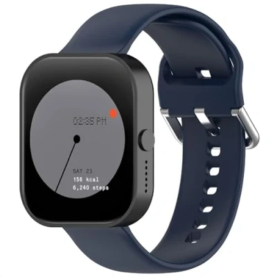 Abbildung von GIOPUEY Armband Kompatibel mit CMF by Nothing Watch Pro, Weiches Silikon [Verschleißfest] [Atmungsaktiv] Ersatzarmband Dark Blue