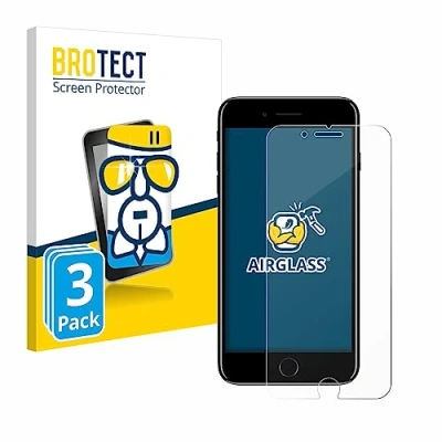 Abbildung von BROTECT Schutzglas für Apple iPhone 7 Plus / 8 (3 Stück) Schutzfolie Panzer Folie Glas [Extrem Kratzfest 9H, Anti Fingerprint,