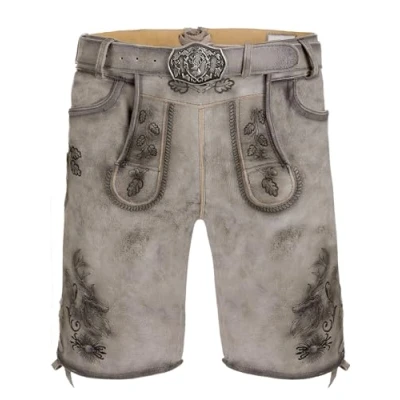 Abbildung von FUCHS Trachtenlederhose kurz Dieter granit (2 tlg) inkl. Gürtel