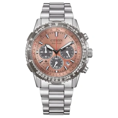 Abbildung von Citizen CA4664 60X Eco Drive Herrenuhr Chronograph Stahl/Mokka