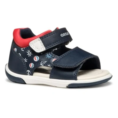 Abbildung von Geox Zapito Trekkingsandale für Kinder, Größe: 18, Navy red Schuhe