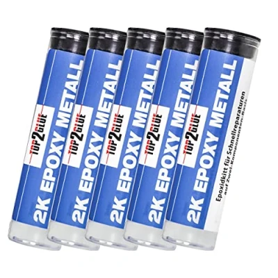 Abbildung von Top2Glue 2K Epoxid Kitt für Schnellreparaturen Kaltmetall Powerknete Reparaturknete Epoxidharz Knete zwei Komponentenkleber extra stark Auspuff Reparaturset (5)