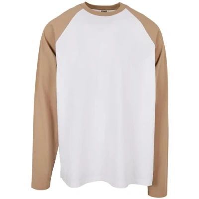 Abbildung von Urban Classics Organic Oversized Raglan Longsleeve Langarmshirt, Herren, Größe: 4XL, White unionbeige