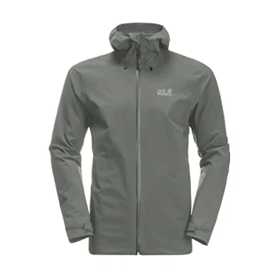 Abbildung von Jack Wolfskin Highest PEAK Regenjacke / wasserabweisende Jacke, Herren, Größe: XXL, Gecko green