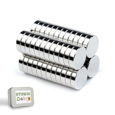 Abbildung von UTOMAG 50 Stück Neodym Magnete 8x3mm, Multi Use Starke Permanent Rounde Kleine, für Kühlschrank, Magnettafel Whiteboard, Pinnwand, Bänder, Fotos, Karte, Bildmagnet, Miniaturen