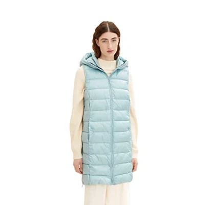 Abbildung von TOM Tailor LONG Lightweight VEST Weste, Damen, Größe: XXL, Dusty mint blue