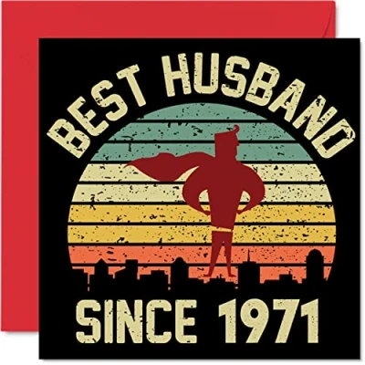 Abbildung von 53. Karte Hochzeitstag Jahrestag für Ehemann Bester Alles Gute zum Hochzeits Jubiläum Karten den Partner, 145mm x Grußkarten Dreiundfünfzig Jahrestage