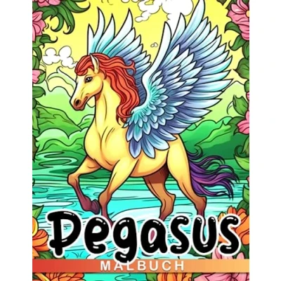 Abbildung von Pegasus Malbuch: Entspannen Sie sich mit 30 Designs von magischen Tierausmalbildern in diesem Zeichenbuch, perfekt für Geburtstags und Weihnachtsgeschenke.