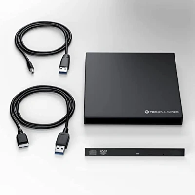 Abbildung von techPulse120 externes USB 3.0 Laufwerksgehäuse (Gehäuse ohne Laufwerk) Case Caddy für Slim 9,5 mm SATA Laufwerke