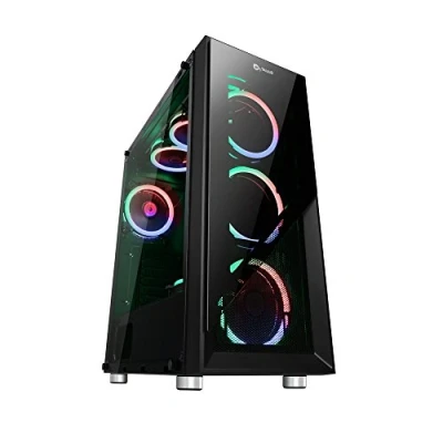 Abbildung von TALIUS Valkyria Midi ATX Tower Schwarz PC Gehäuse (Midi Tower, PC, ATX, schwarz, Spiel, 0,6 mm)