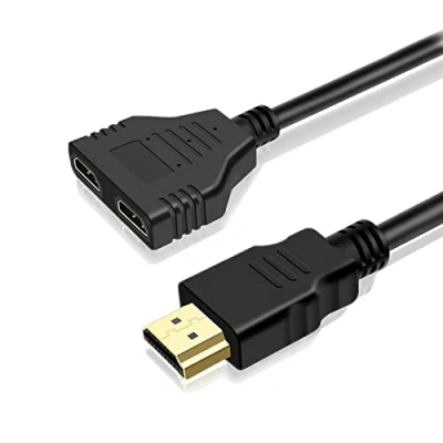 Abbildung von Zerone 1080P HDMI Kabel Splitter Stecker auf Dual Buchse 1 2 Wege Adapter Konverter für DVD Player HDTV LCD