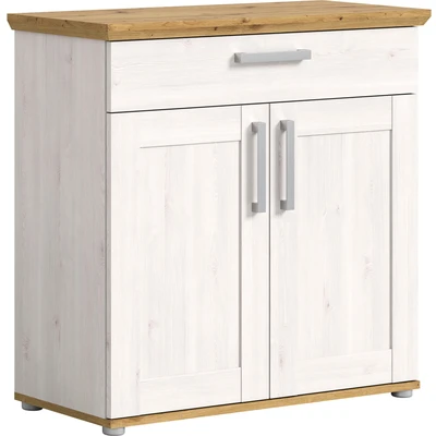Abbildung von Home affaire Schuhschrank &quot;Cosenza, Breite 95cm, in Sibiu Lärche/Artisan Eiche Nachbildung&quot;, Schuhkommode, Schuhregal, Flurmöbel, Garderobenmöbel