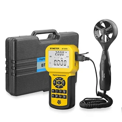 Abbildung von BTMETER BT 846A Pro HVAC Anemometer Measures Wind Speed, Flow, Temperature, CFM Airflow Speed Meter with Backlight, Max Min Passage