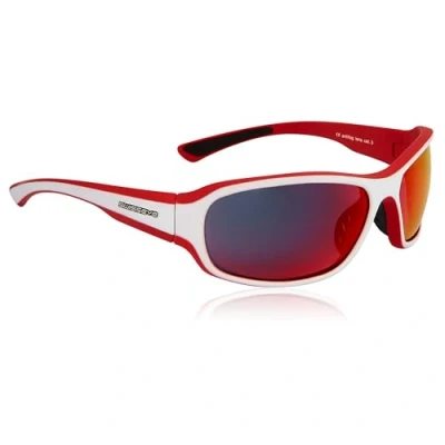 Abbildung von SWISSEYE Freeride Sportbrille (100% UVA , UVB und UVC Schutz, Nasenbereich &amp; Bügelenden gummiert, splitterfreies Material TR90, inkl. Mikrofaserbeutel), red matt
