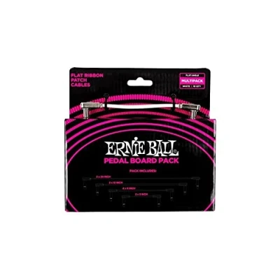 Abbildung von Ernie Ball Flachband Patchkabel Pedalboard, Multi Pack, Weiß